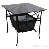 27.25" Aluminum Roll Slate Graphite Grey Adult Table with Storage   556310308